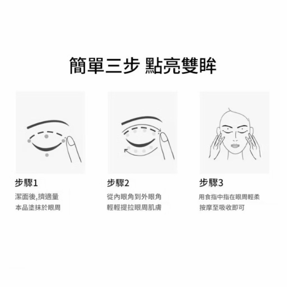 眼霜 小棕瓶眼霜 眼精華 眼精華霜 淡化 眼紋 黑眼圈 眼袋 微笑眼霜-細節圖3