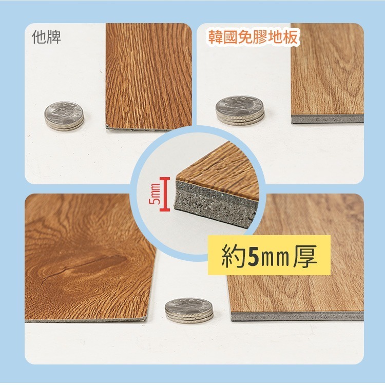 韓國製可拆除免膠科技地板地磚/塑化劑未檢出70秒鋪設-0.7坪-(5色)-細節圖7