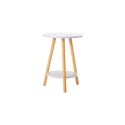 日系雙層圓桌邊桌茶几/寬40cm-(3色)-規格圖2