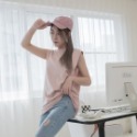 ✨2023新款✨韓國 素面寬肩背心側點綴 無袖上衣 男女不拘 情侶款 春夏新款 素面背心 九色 百搭款-規格圖10