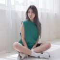 ✨2023新款✨韓國 素面寬肩背心側點綴 無袖上衣 男女不拘 情侶款 春夏新款 素面背心 九色 百搭款-規格圖10