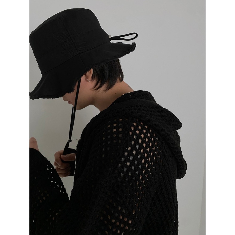 ✨領券再享折扣✨韓國 簍空洞洞慵懶 連帽 針織外套 嘻哈 潮流風 男女不拘 情侶外套 洞洞素面外套-細節圖8