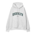 ✨2023秋冬新款✨韓版 BROOKLYN 英文印花貼布繡 帽T 長袖刷毛 連帽上衣 男女不拘 情侶裝-規格圖9