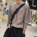 ✨2024新款✨素色短T 短袖上衣 口袋T 重磅16支滑面純棉 寬鬆落肩 情侶T 短T 素面-規格圖9