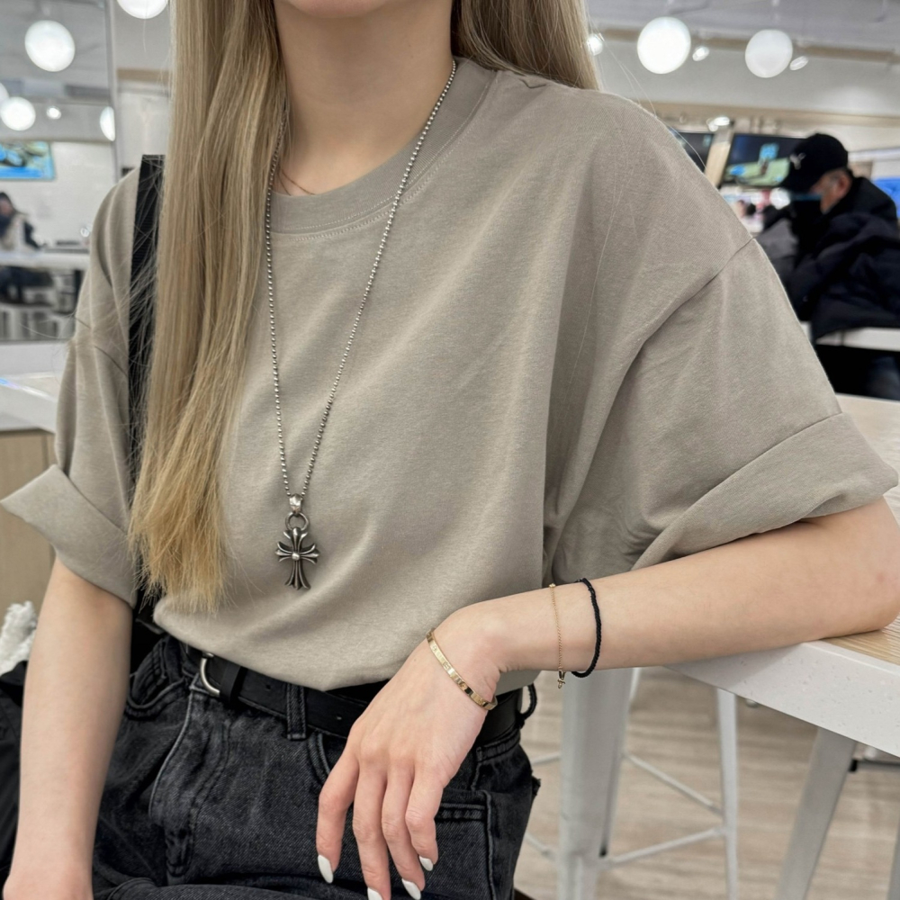 ✨2024新款✨硬挺素面百搭 短T 重磅16支純棉 男女不拘 素色 短袖上衣 情侶款 百搭 春夏新款-細節圖2