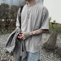✨2024新款✨硬挺素面百搭 短T 重磅16支純棉 男女不拘 素色 短袖上衣 情侶款 百搭 春夏新款-規格圖9