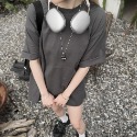 ✨2024新款✨硬挺素面百搭 短T 重磅16支純棉 男女不拘 素色 短袖上衣 情侶款 百搭 春夏新款-規格圖9