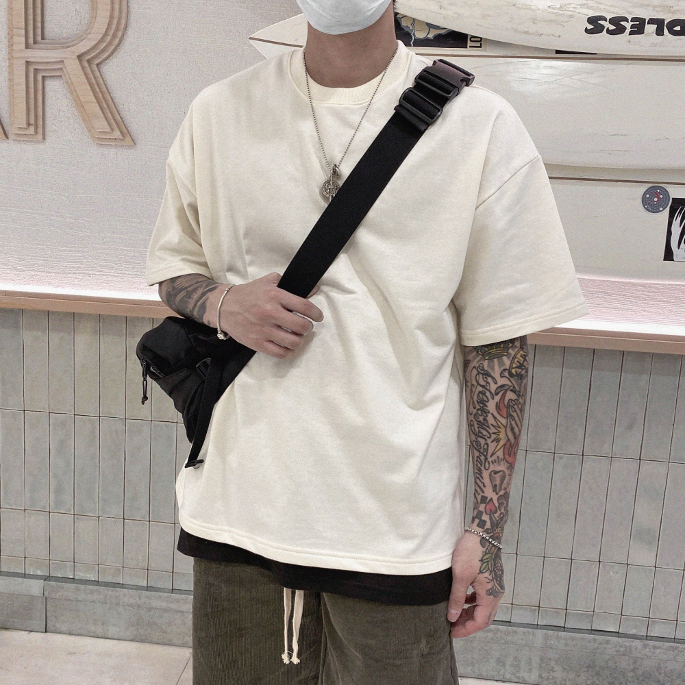 ✨2024新款✨素面 短T 12色 版型修正 短袖上衣 素面素色 百搭款 情侶T 男女不拘-細節圖2