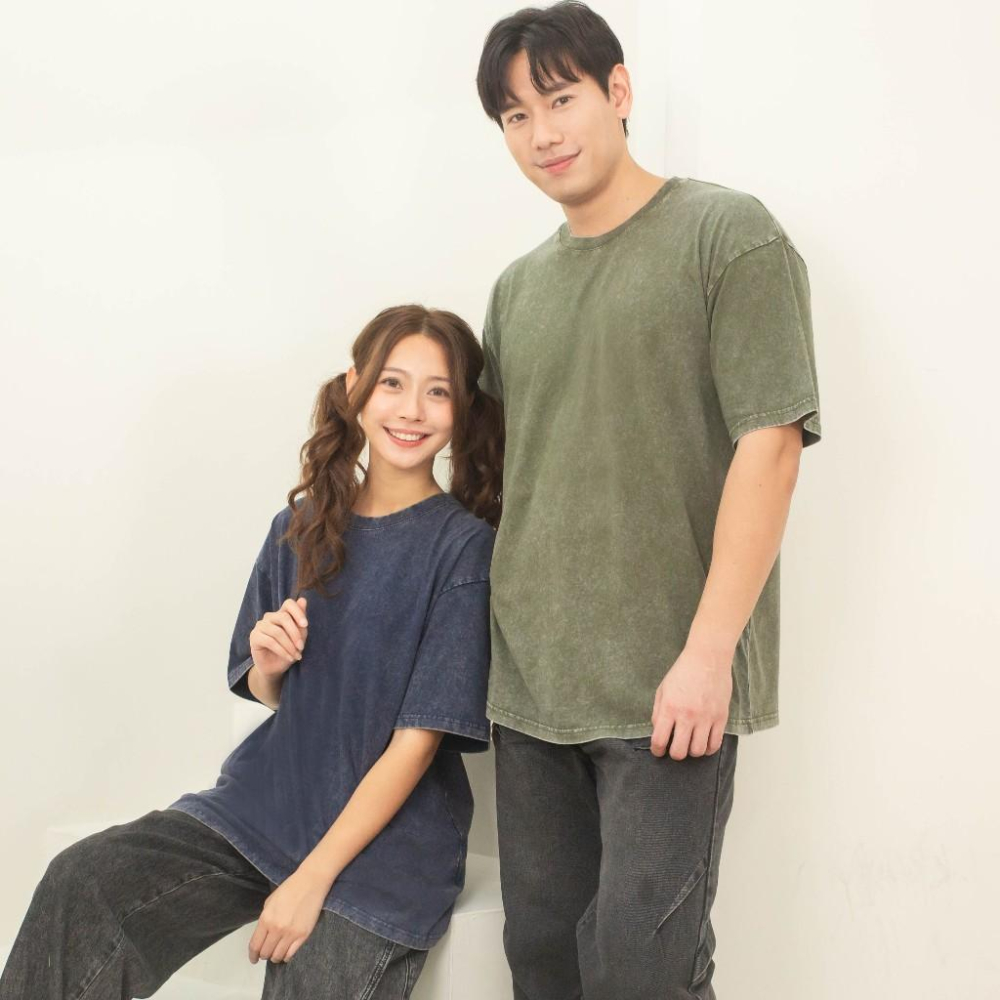 🐻S-4XL 厚磅好穿🐻ULTRA APPAREL 復古重磅短T 寬版落肩 水洗 短袖 上衣 235克重 純精梳棉-細節圖3
