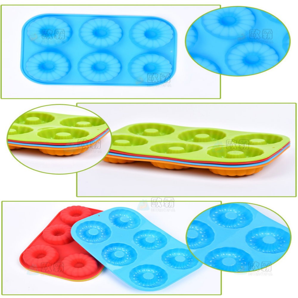 幸運草樂園 歐霸 六孔甜甜圈模具 蛋糕烘培凍模 手工香皂模 矽膠模 矽膠皂模 巧克力 蛋糕 手工皂 果凍模 翻糖模-細節圖4