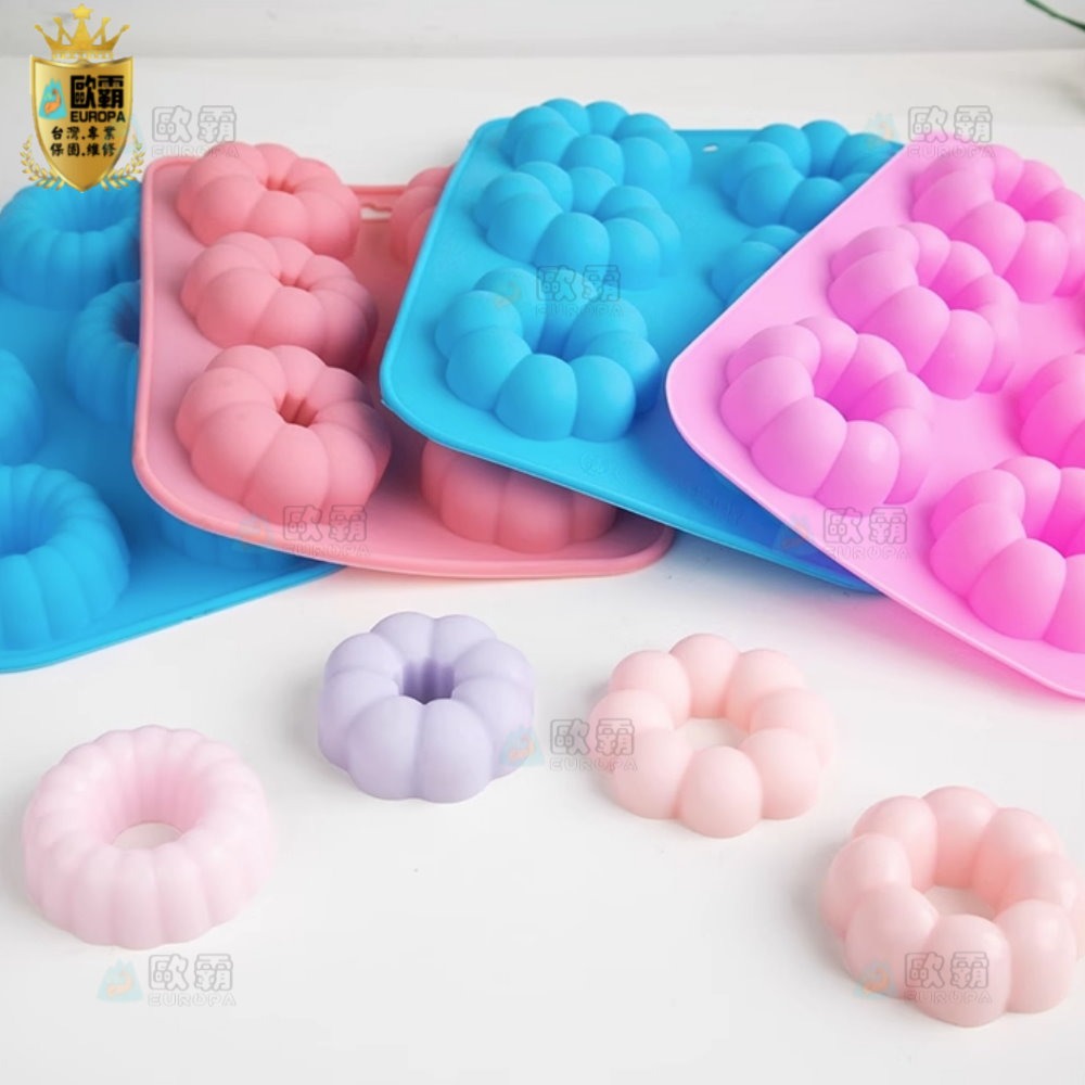 幸運草樂園 歐霸 六孔甜甜圈模具 蛋糕烘培凍模 手工香皂模 矽膠模 矽膠皂模 巧克力 蛋糕 手工皂 果凍模 翻糖模-細節圖5