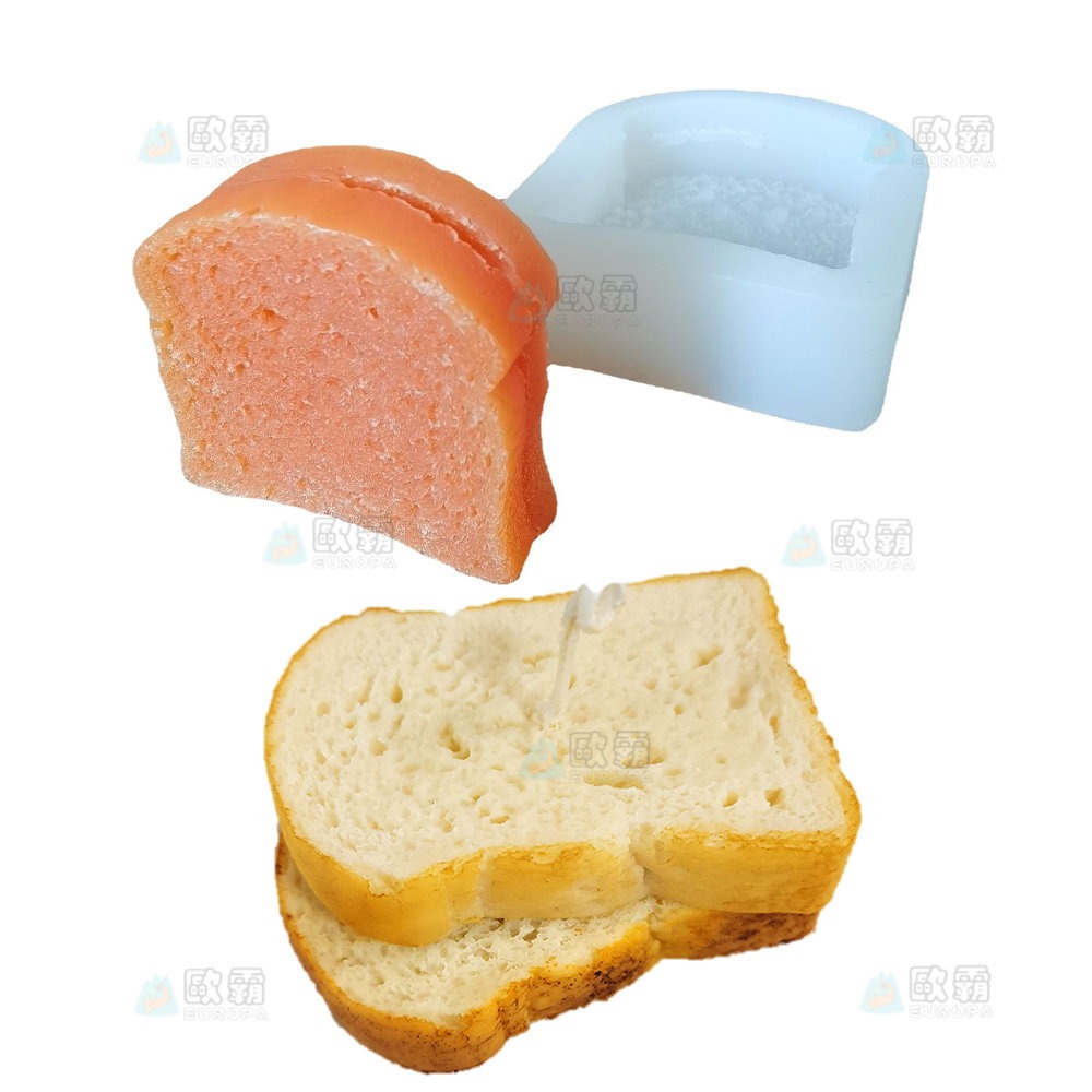 幸運草樂園 歐霸 蛋糕 烘培 吐司 麵包片 矽膠模具 仿真吐司片 面包片 蠟燭矽膠模具 創意巧克力 蛋糕慕斯 烘焙模具-細節圖3