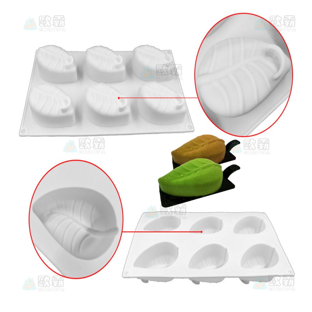 幸運草樂園 歐霸 6連葉子 手工皂模具 餅乾模具 巧克力模具 巧克力模型 矽膠模 矽膠模具 果凍模 蛋糕模 製冰盒-細節圖2
