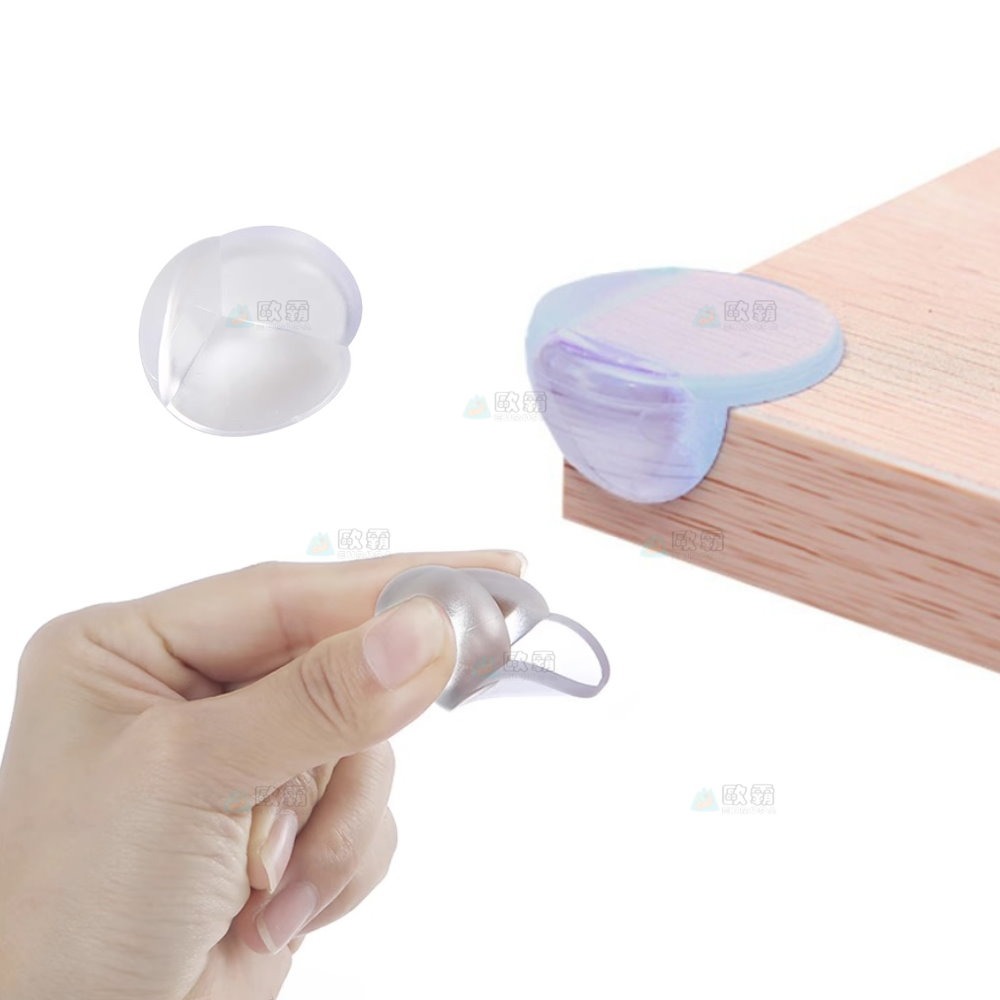 幸運草樂園 歐霸 圓型防撞角 護角套 透明防撞護角 球形防撞角 防護角 附贈雙面膠 防撞墊 安全桌角 防撞條 居家防護-細節圖2