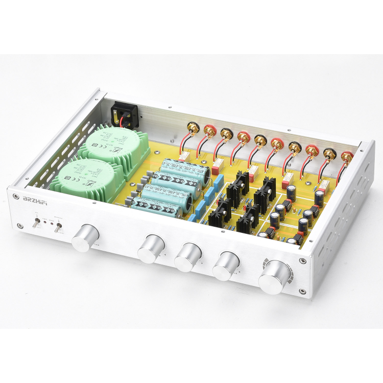 前級 擴大機 A類 線性電源 現貨 FV-2020 銀110V 高中低/直通調整 10倍放大 高傳真 hi-fi-細節圖2