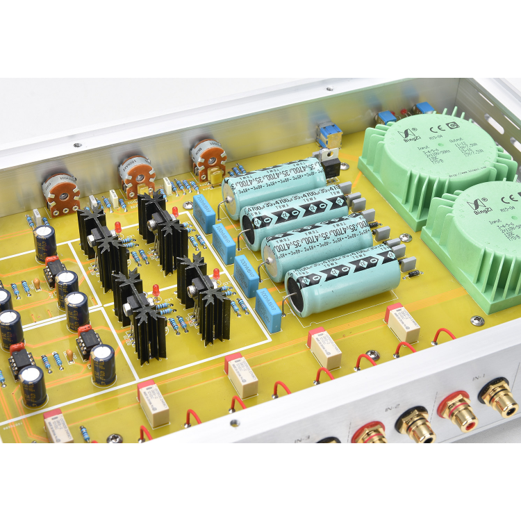 前級 擴大機 A類 線性電源 現貨 FV-2020 銀110V 高中低/直通調整 10倍放大 高傳真 hi-fi-細節圖4