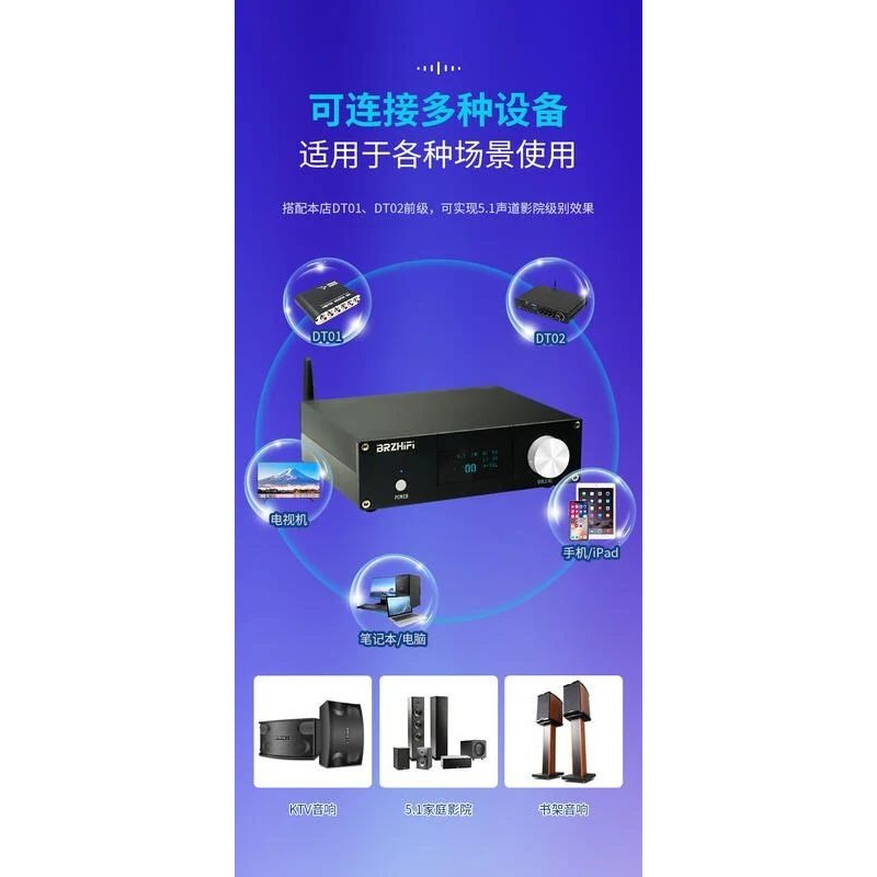 綜合 擴大機 5.1聲道 停產勿拍 遙控 D類 TPA3116 型號a600y 黑110-240V 6聲道獨立控制音量-細節圖8
