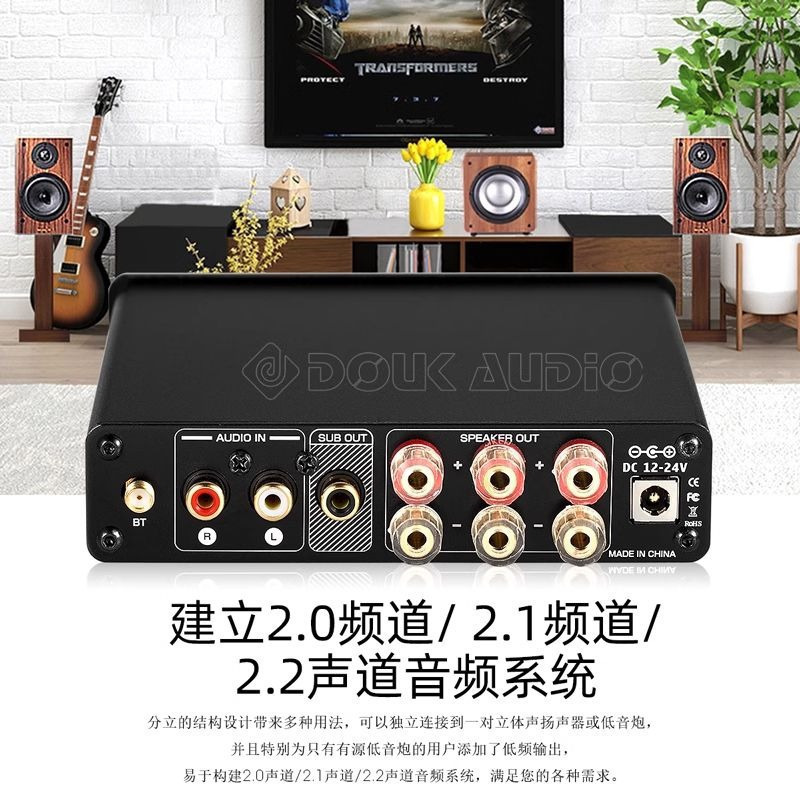 綜合 擴大機 2.1聲道 主動/被動重低皆可 現貨 +24v8a Dauk M3 分頻點設定 高傳真 hi-fi-細節圖3
