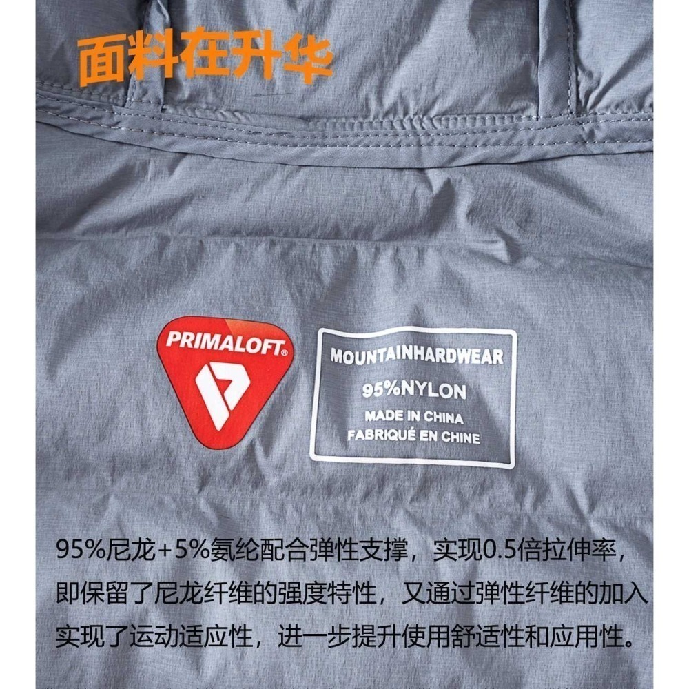 外套 鋪棉 男 Primaloft 化纖 科技羽絨 YKK 100G厚 重500克 防潑水-細節圖4