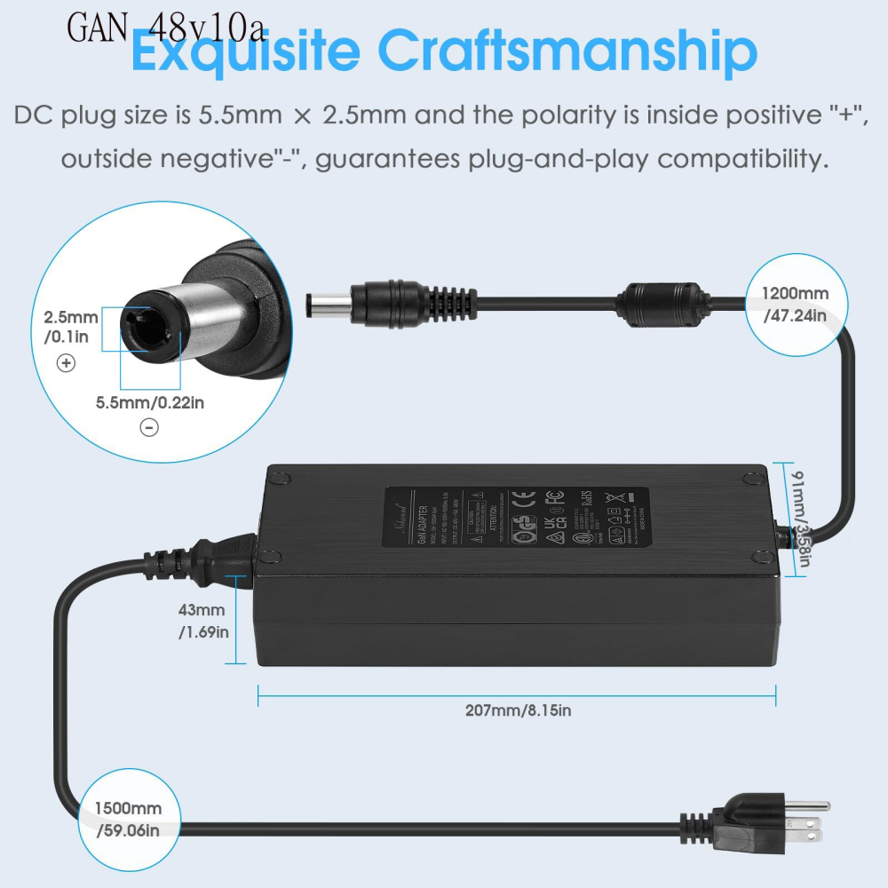 擴大機 用 變壓器 有搭售減價 GaN 氮化鎵 交換電源 48v10a 48v5a  Fosi Aiyima 愛音曼用-細節圖2