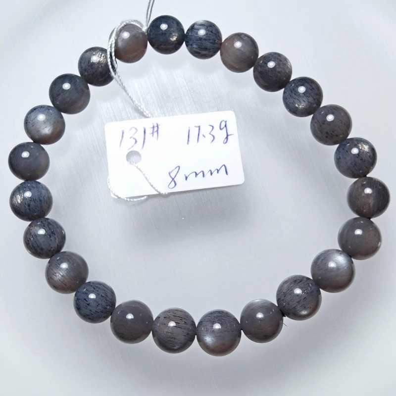 天然 手鏈 手串: 黑 骨幹 太陽石 ( 一物 一照 一圖)-細節圖3