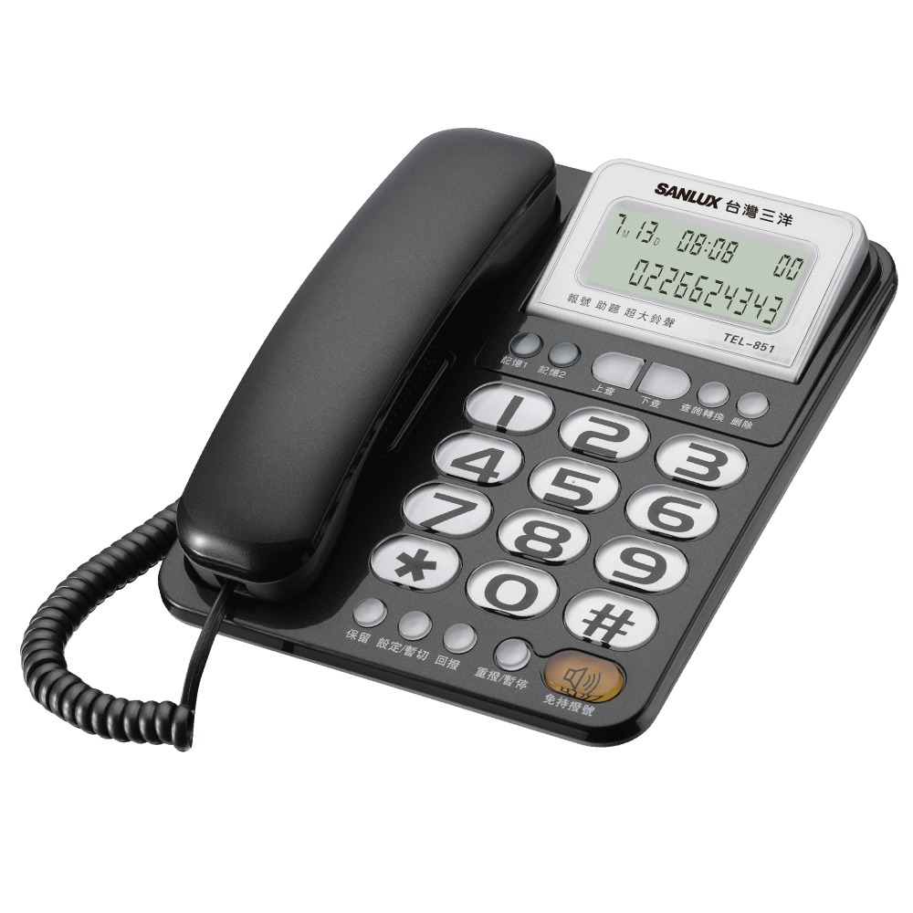 TEL-851 三洋有線來電顯示電話機 來電超大鈴聲-規格圖4