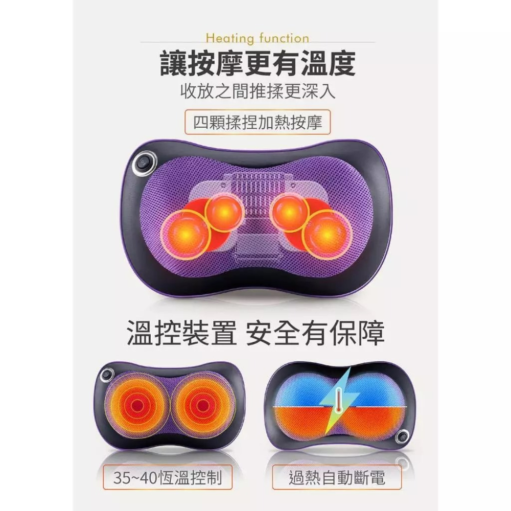 BY060020 魔力家M620有線款頸肩揉捏溫熱按摩枕-細節圖7