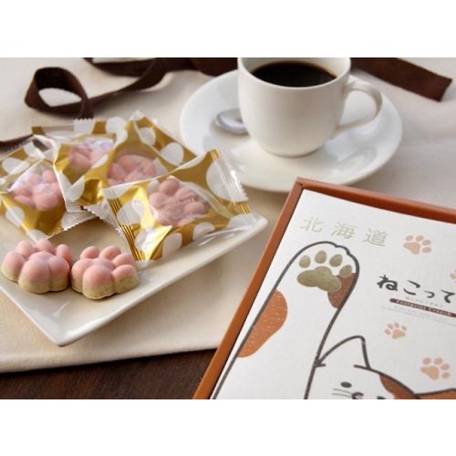 日本 北海道貓肉球巧克力-草莓巧克力口味8入-細節圖4