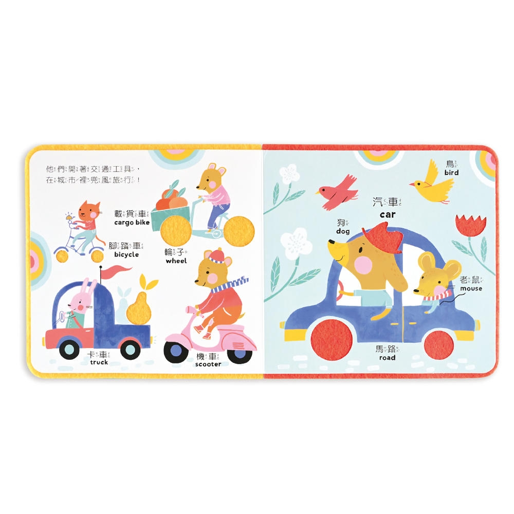 💕現貨💕《風車》幼兒羊毛氈觸覺認知書：單字小百科【愛寶童衣舖】-細節圖3