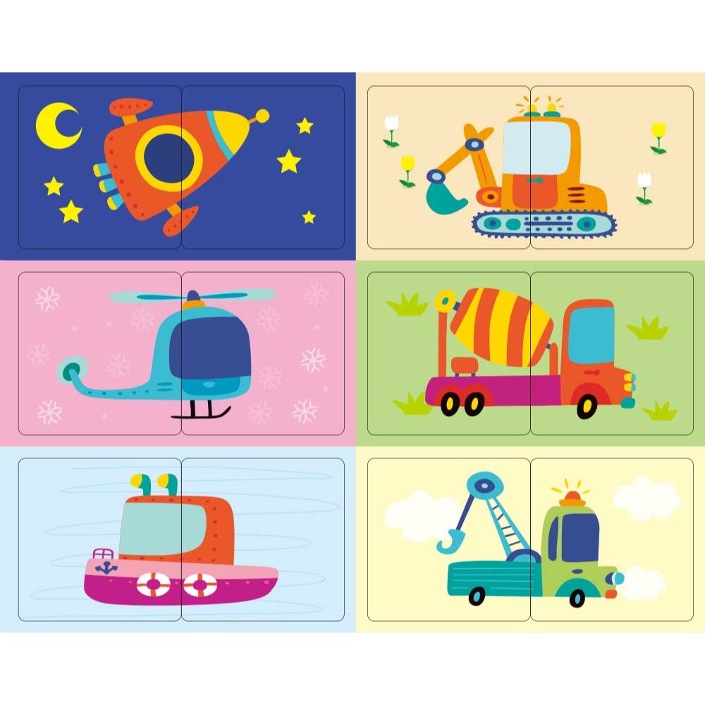 💕現貨💕《東雨文化》【幼兒益智教具】我的小小拼圖2in1：顏色對應、認識交通工具（2歲適用）【愛寶童衣舖】-細節圖3