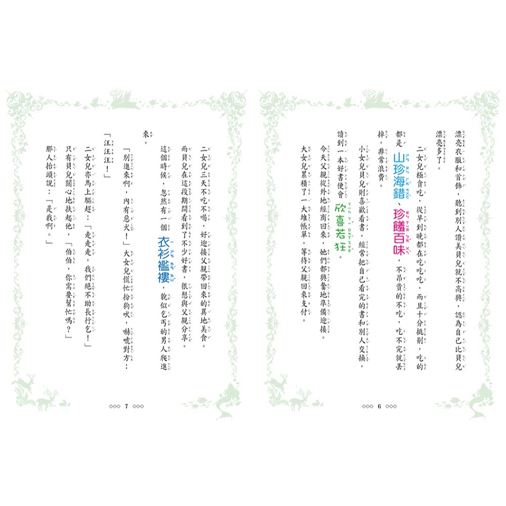 💕現貨💕《東雨文化》童話夢工場：美女愛野獸（隨書附贈：可愛人物貼紙、成語魔法書、心情留言卡）【愛寶童衣舖】-細節圖7