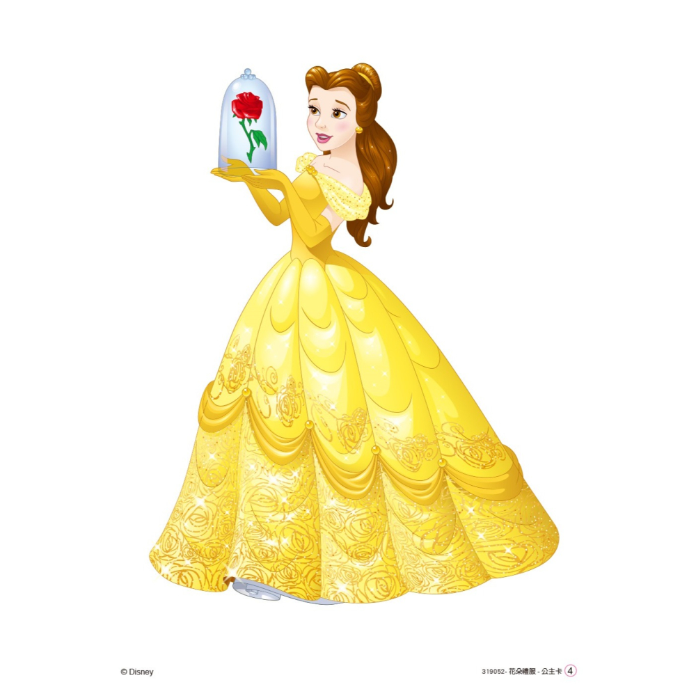 💕現貨💕《東雨文化》迪士尼 DISNEY 我是設計師15立體花朵禮服I （貝兒+仙杜瑞拉）【愛寶童衣舖】-細節圖6