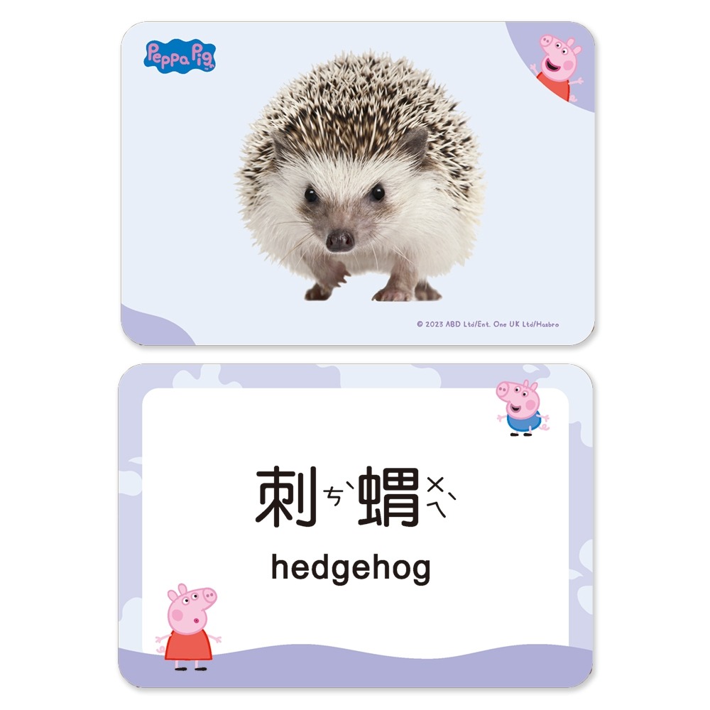 💕現貨💕《世一》粉紅豬可愛動物學習卡【愛寶童衣舖】-細節圖5