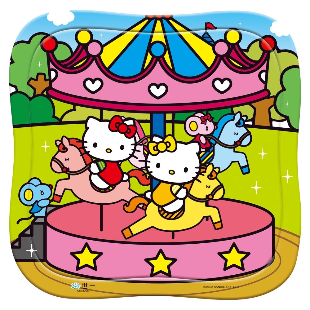💕現貨💕《世一》HELLO KITTY旋轉木馬42片拼圖【愛寶童衣舖】-細節圖3