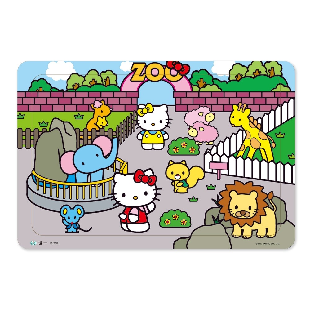💕現貨💕《世一》HELLO KITTY好玩動物園80片拼圖【愛寶童衣舖】-細節圖3