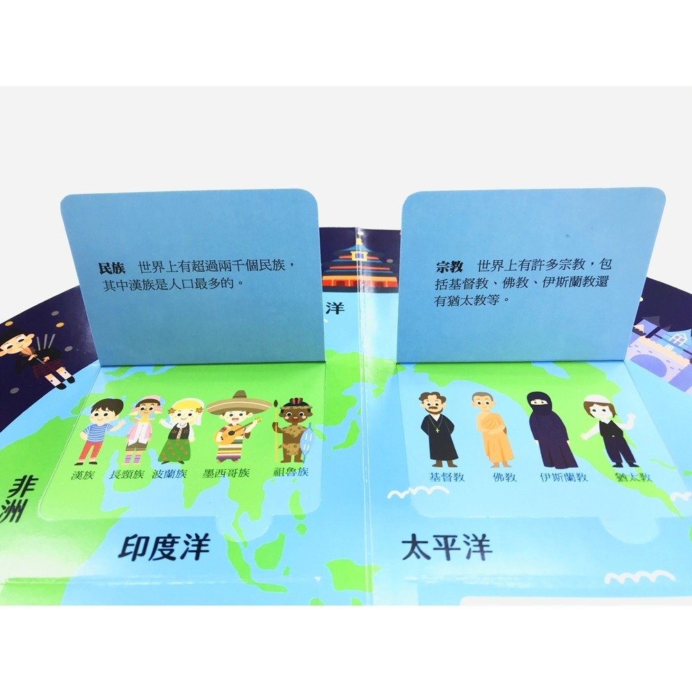 💕現貨💕《幼福》3D地球儀翻翻書：世界地圖大發現（地理知識遊戲書，內附貼紙）【愛寶童衣舖】-細節圖6
