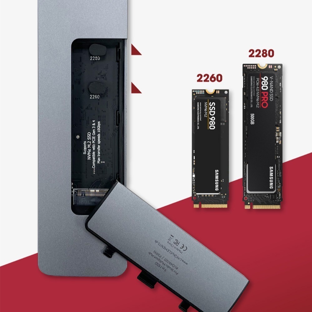 LINQ 9in1 SSD外接盒+PD100W快充+極速2.5Gbps網路孔+USB 3.2 Gen2+SD2.0讀卡機-細節圖7