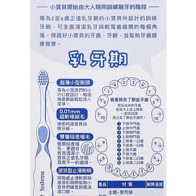 日本 LION獅王 systema 細潔兒童專業護理牙刷 (2-6歲乳牙期)/(6-9歲換牙期)-細節圖2
