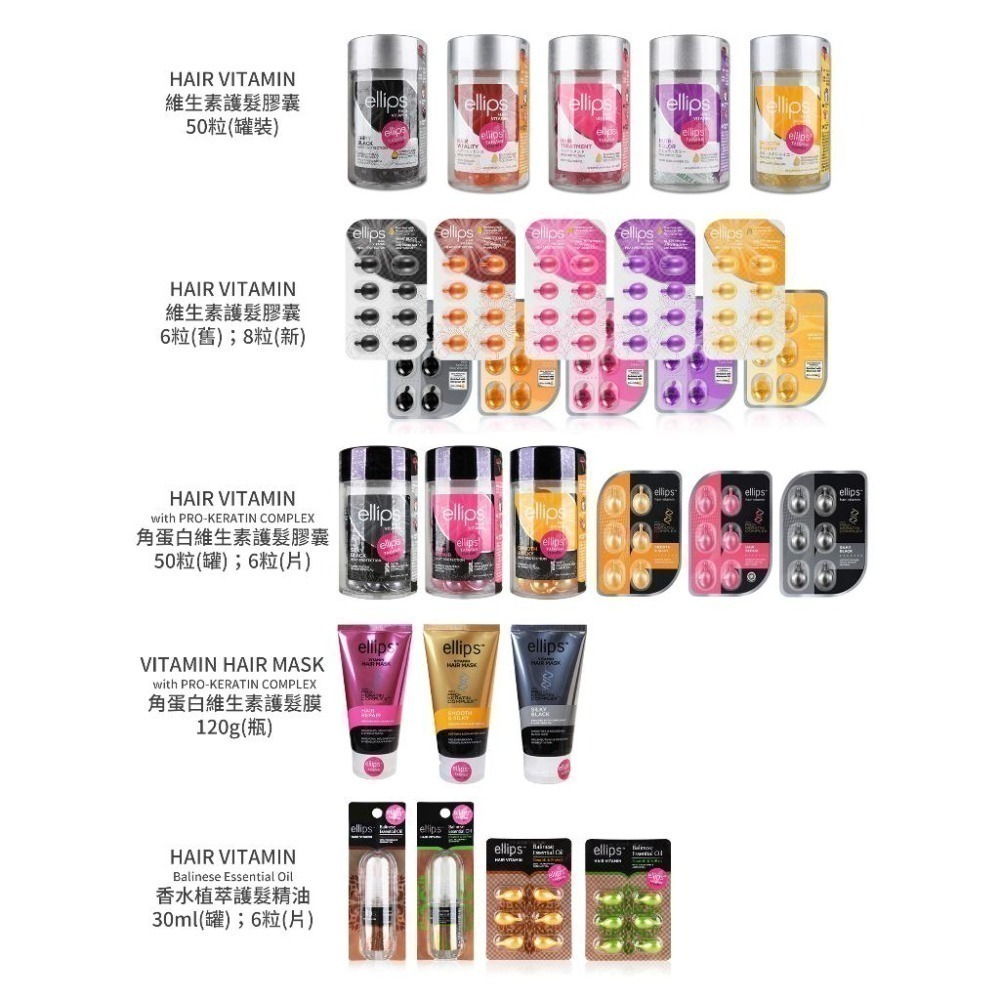 ellips 摩洛哥護髮膠囊 (8片裝/50粒罐裝) 護髮油 深層滋養 染燙修護 護色 旅行組-細節圖3