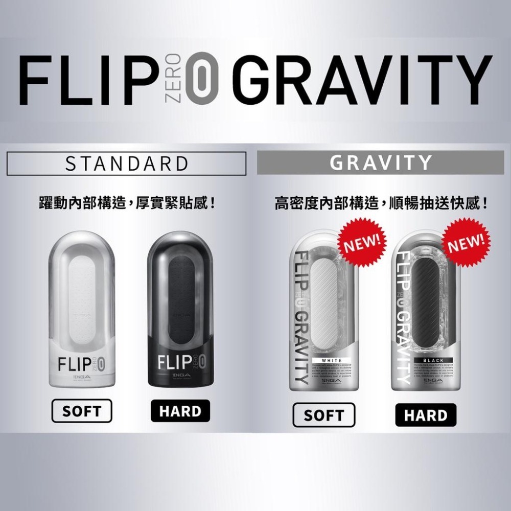 TENGA FLIP 0 (ZERO) GRAVITY 細緻白/WHITE / BLACK/高彈黑【DDBS】-細節圖3