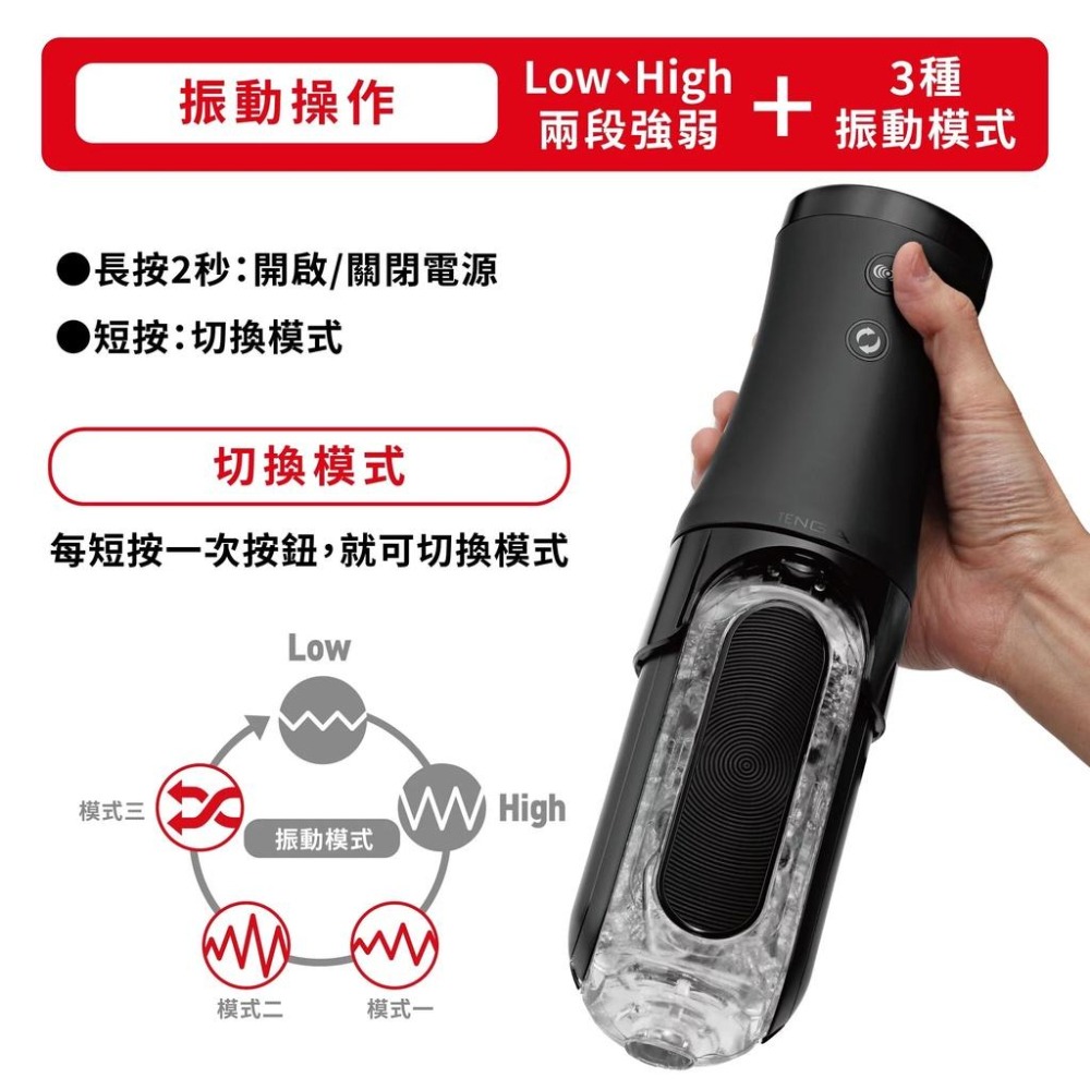 TENGA FLIP 0 EV 勁炫黑&旋轉震動器 TFZ-103R 【DDBS】-細節圖3