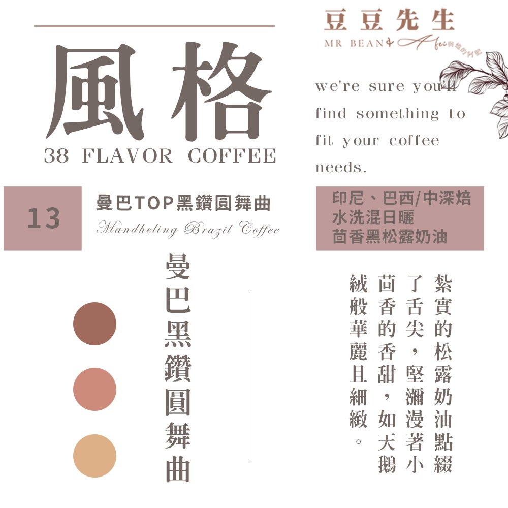Mr Bean & AFei 商用咖啡Q Grader 經典38種咖啡豆 270G 半磅 X CQI品質鑑定師操刀-規格圖1