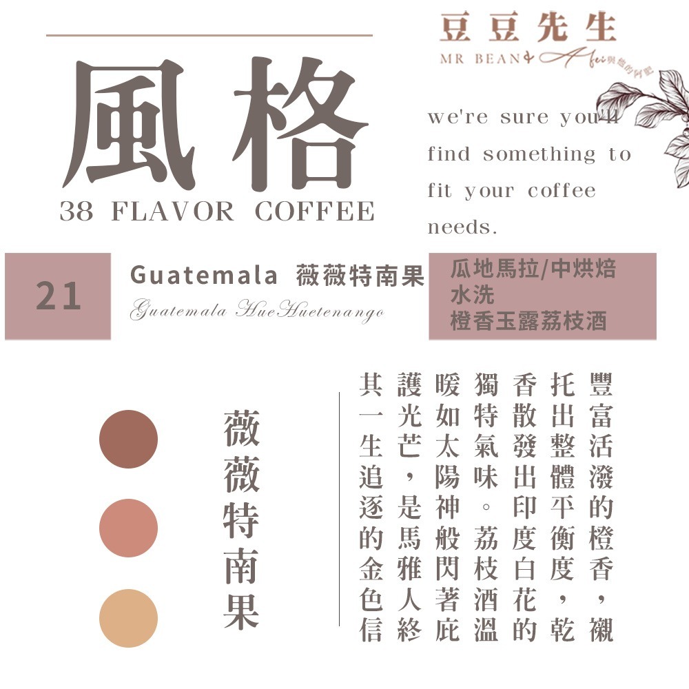 Mr Bean & AFei 商用咖啡Q Grader 經典38種咖啡豆 227G 半磅 X CQI品質鑑定師操刀-規格圖1