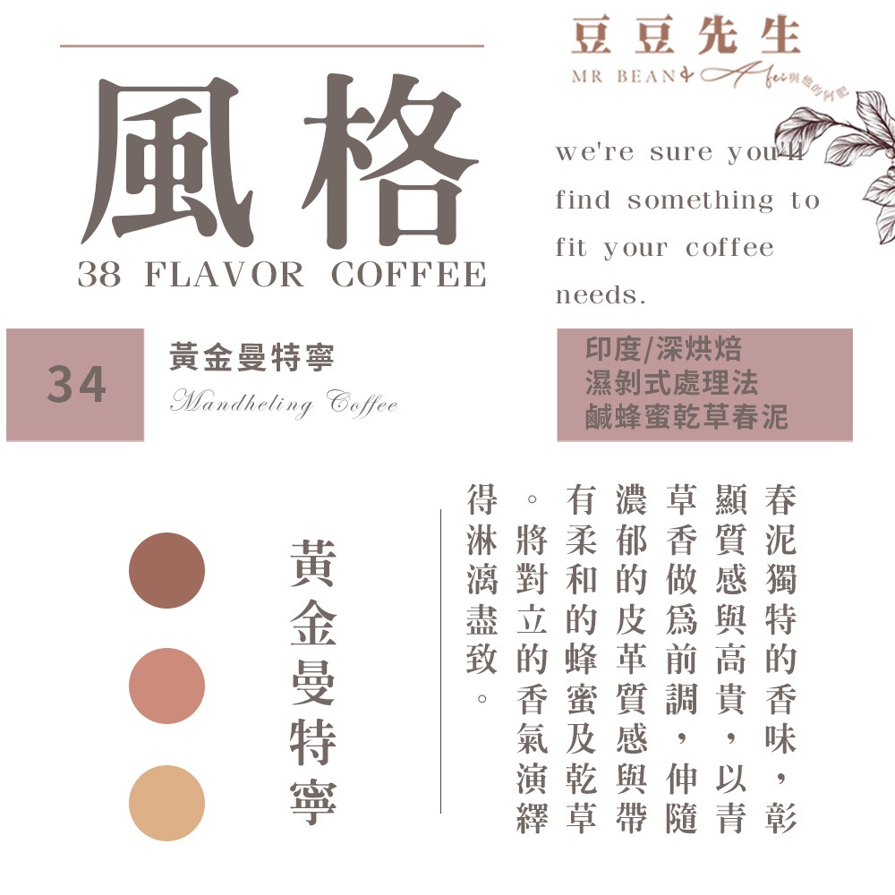 Mr Bean & AFei 商用咖啡Q Grader 經典38種咖啡豆 270G 半磅 X CQI品質鑑定師操刀-規格圖1