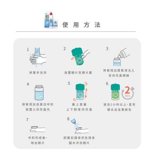 氧視加 去蛋白雙氧系統(藥水+藥錠) 適合各種軟、硬式隱形眼鏡 無防腐劑 免搓洗 清潔 去蛋白 中和 保-細節圖4