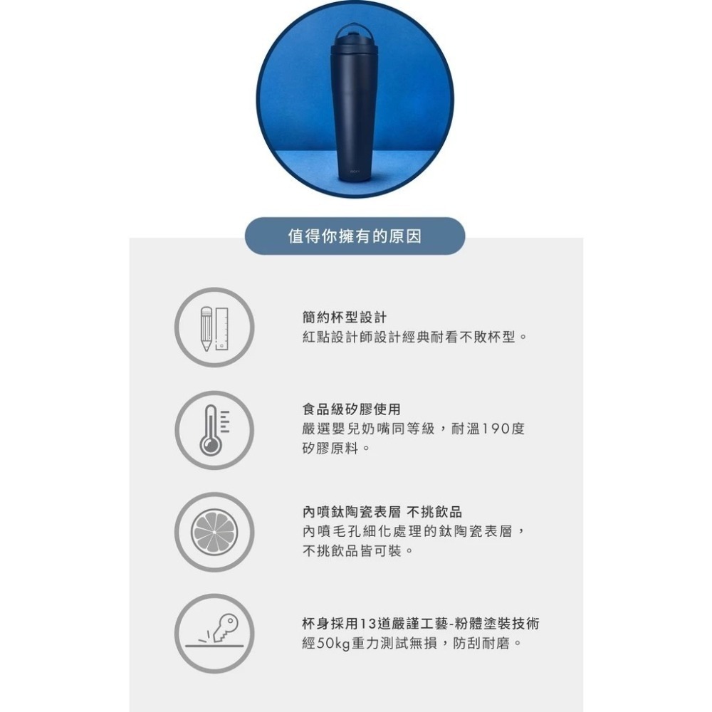 @超值特價@現貨+發票*WOKY沃廚-手提激凍輕芯鈦瓷易潔層保溫杯1000ml/附吸管-細節圖6