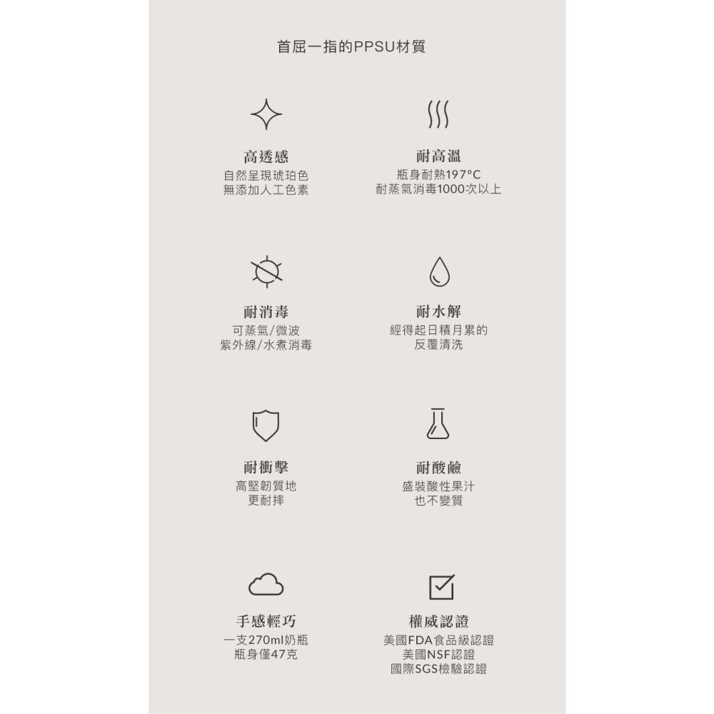 小獅王-蘊蜜鉑金PPSU寬口防脹氣奶瓶l(也有把手款)-細節圖3