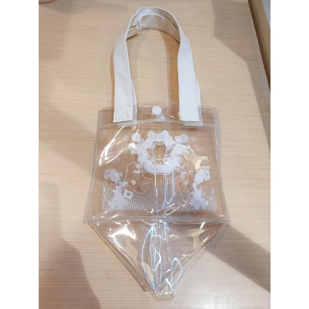 透明 防水提袋 便當袋 早餐袋子 小袋子 收納袋 鮮乳坊 聖誕節款式 長寬高約15*16*15(CM)-細節圖2