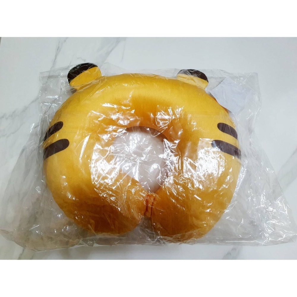 奇摩 Y虎 老虎造型 絨毛頸枕 布套可拆洗 尺寸約 28 * 10 cm-細節圖2