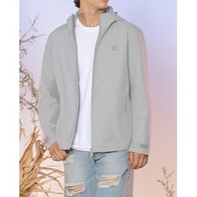 ONE BOY 男款 輕量機能防水防風透氣輕鋒衣4.0 白鯨灰 L號 全新-細節圖3